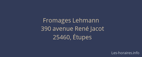 Fromages Lehmann