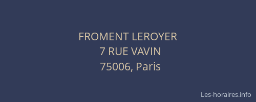 FROMENT LEROYER