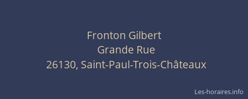 Fronton Gilbert