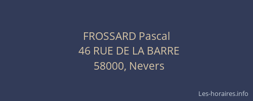 FROSSARD Pascal