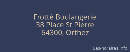 Frotté Boulangerie