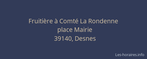 Fruiti&egrave;re &agrave; Comt&eacute; La Rondenne