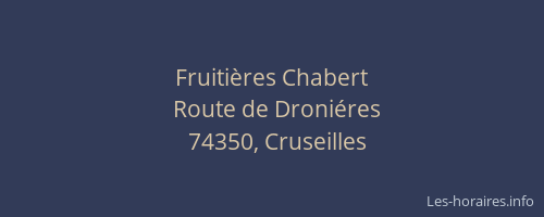 Fruiti&egrave;res Chabert
