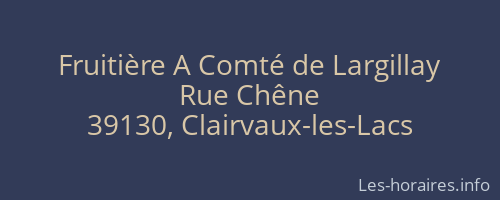 Fruitière A Comté de Largillay