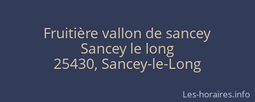 Fruitière vallon de sancey