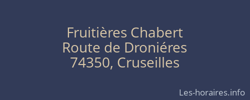 Fruitières Chabert