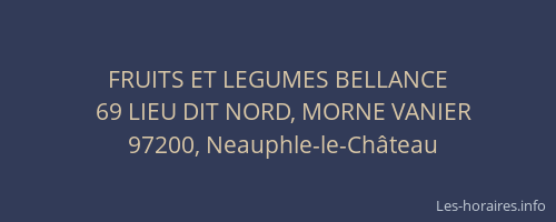 FRUITS ET LEGUMES BELLANCE