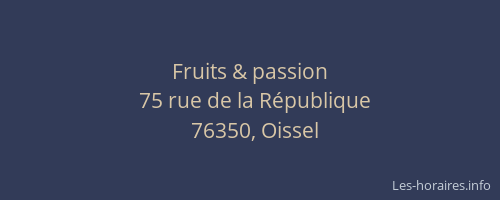 Fruits & passion