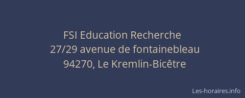 FSI Education Recherche