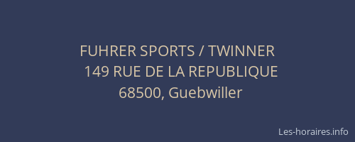 FUHRER SPORTS / TWINNER