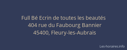 Full B&eacute; Ecrin de toutes les beaut&eacute;s