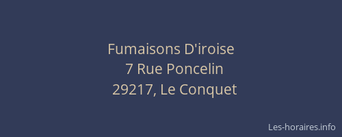 Fumaisons D'iroise