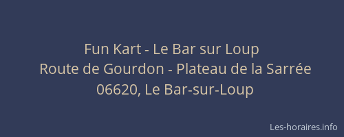 Fun Kart - Le Bar sur Loup
