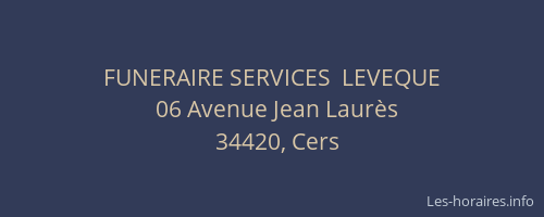 FUNERAIRE SERVICES  LEVEQUE