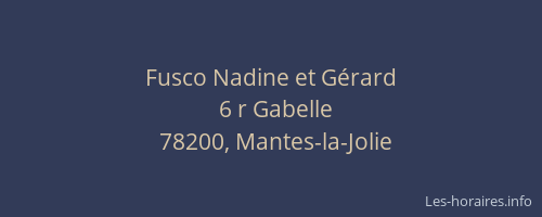Fusco Nadine et Gérard