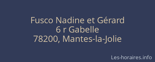 Fusco Nadine et Gérard