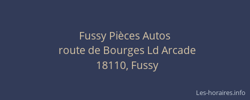 Fussy Pi&egrave;ces Autos