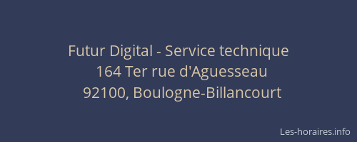 Futur Digital - Service technique