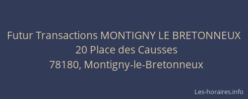 Futur Transactions MONTIGNY LE BRETONNEUX