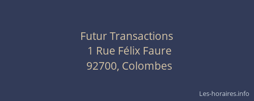Futur Transactions