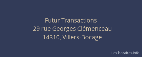 Futur Transactions