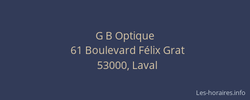 G B Optique