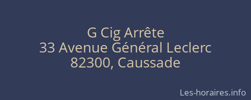 G Cig Arrête