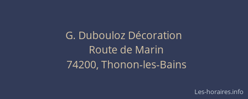 G. Dubouloz D&eacute;coration
