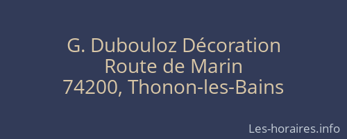 G. Dubouloz Décoration