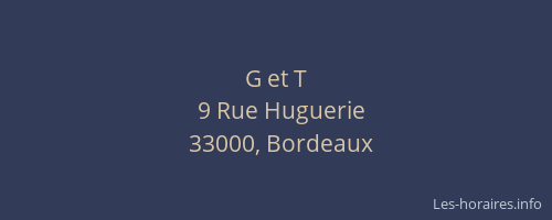 G et T