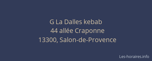 G La Dalles kebab