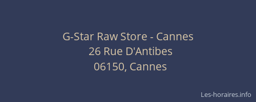 G-Star Raw Store - Cannes