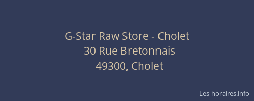 G-Star Raw Store - Cholet