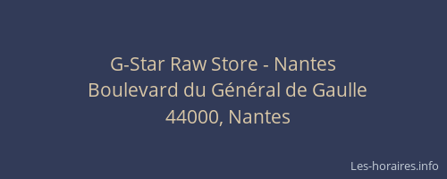 G-Star Raw Store - Nantes
