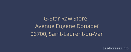G-Star Raw Store