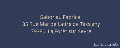 Gaboriau Fabrice