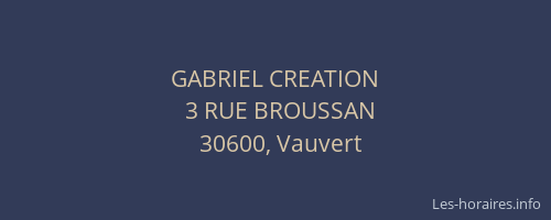 GABRIEL CREATION