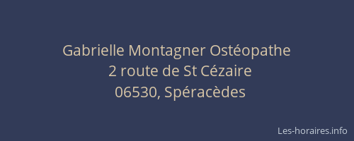 Gabrielle Montagner Ostéopathe