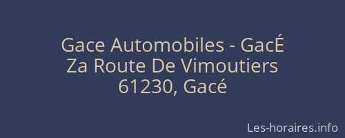 Gace Automobiles - GacÉ