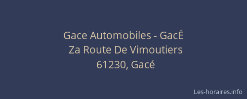 Gace Automobiles - GacÉ