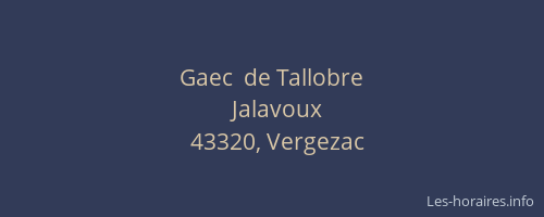 Gaec  de Tallobre