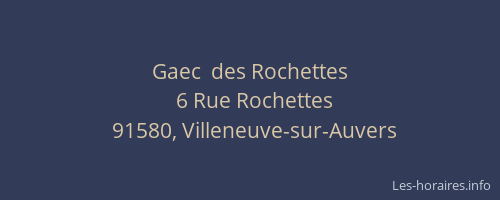 Gaec  des Rochettes