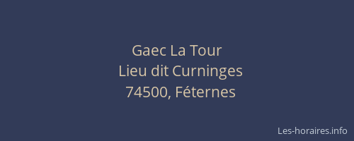 Gaec La Tour