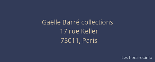 Gaëlle Barré collections