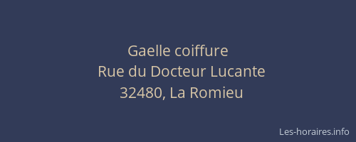 Gaelle coiffure