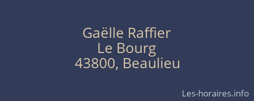 Gaëlle Raffier