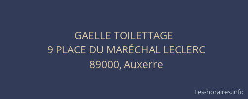 GAELLE TOILETTAGE