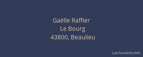 Ga&euml;lle Raffier
