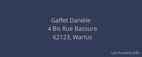 Gaffet Dani&egrave;le