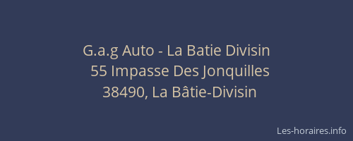 G.a.g Auto - La Batie Divisin